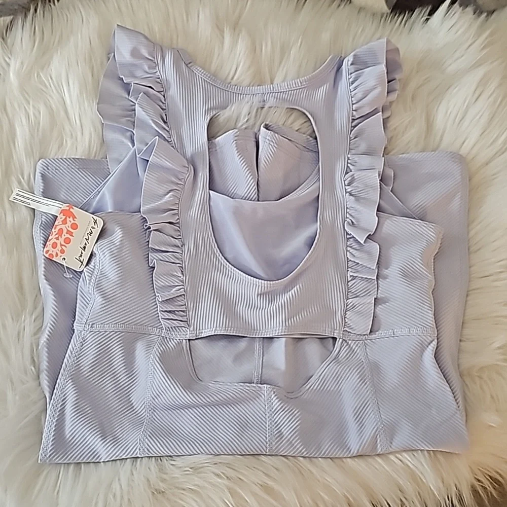 🎉HP NWT Free People Movement Ruffle Me Up One-piece Shortie - Size  L - Picture 12 of 17